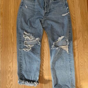 AGolde Blue Distressed Jeans size 31